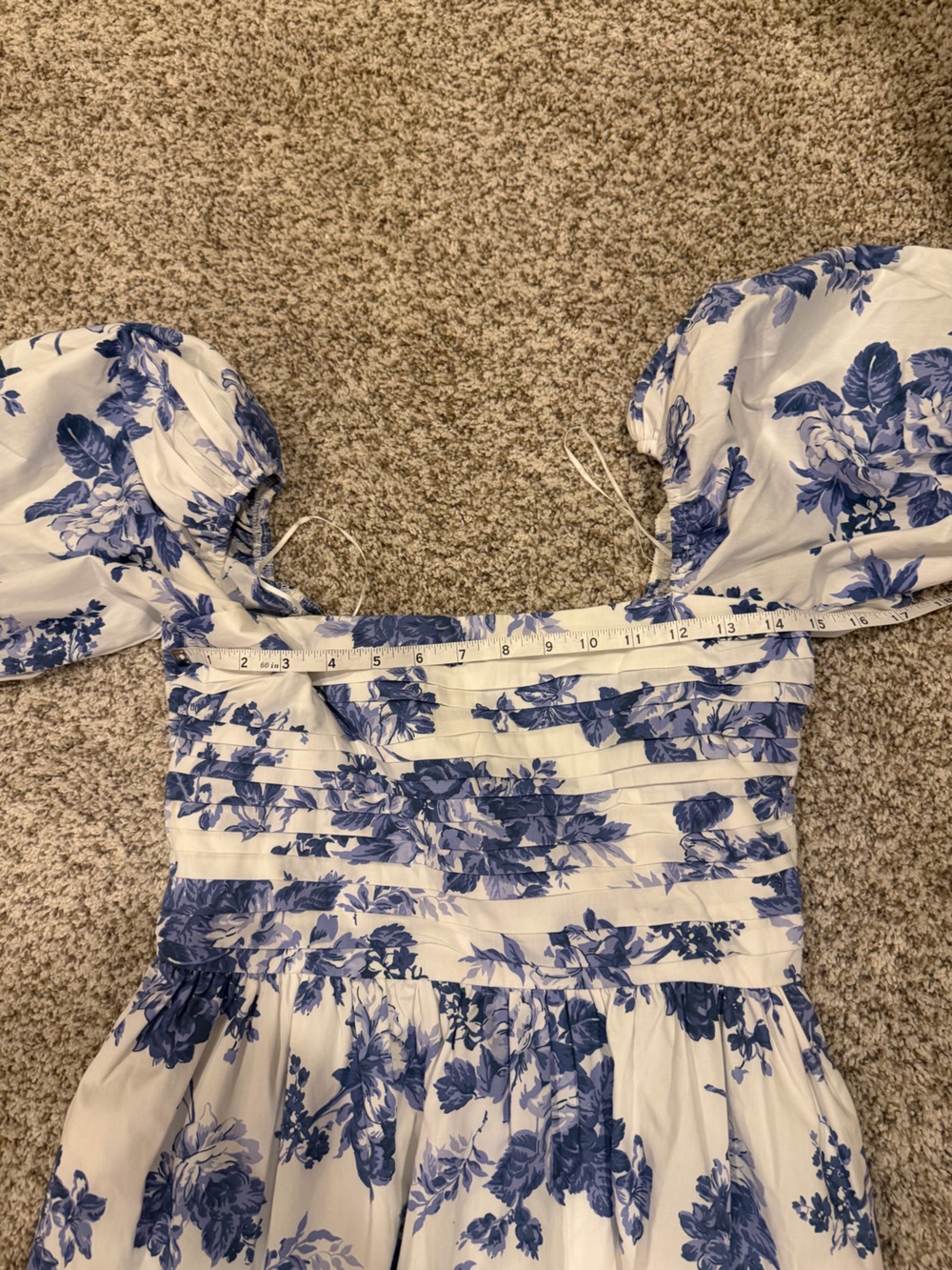 Abercrombie & Fitch White Dress with Blue Trim - Picture 9 of 11